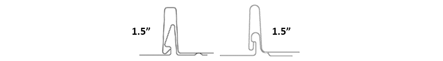 1.5 inch nail strip roof profile